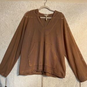 FP Movement by Free People Mesh Hooded Swim Coverup in Taupe